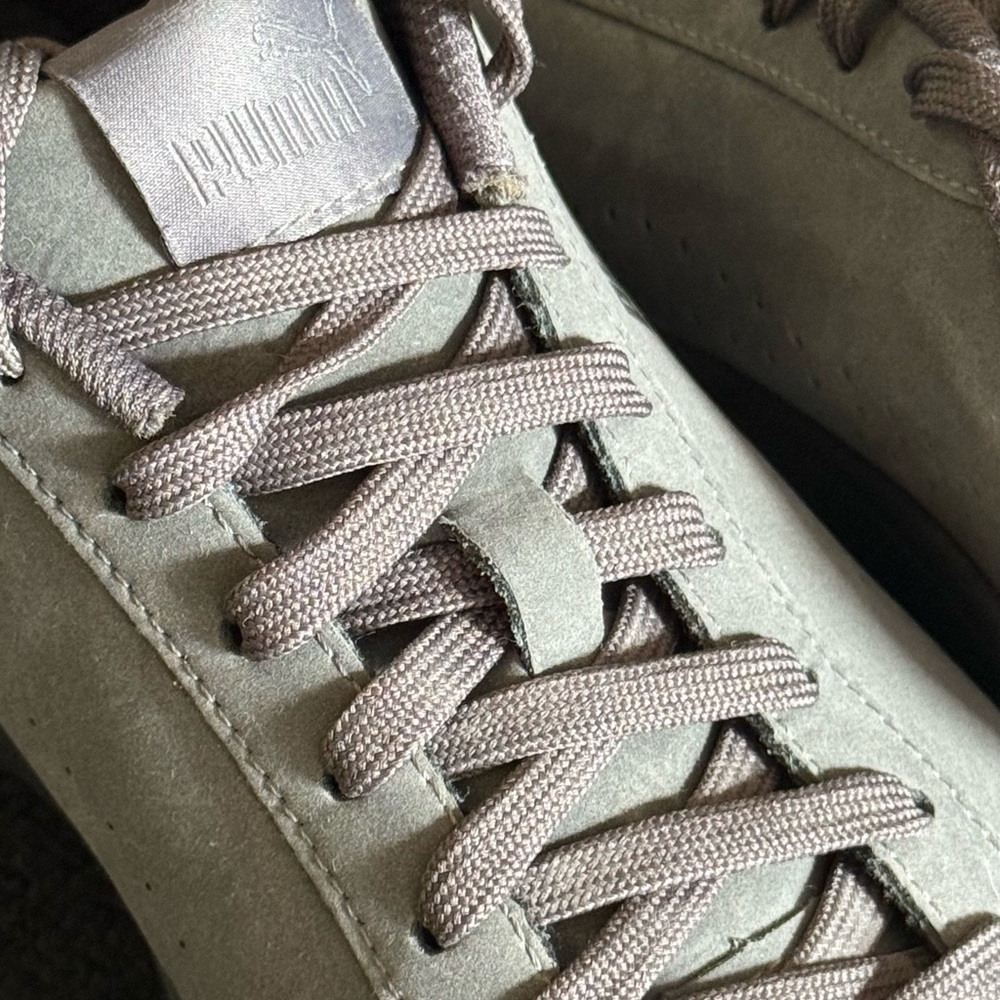 Puma Smash v2 L Gray Sneakers US 10 EU 43 Leather Casual - Picture 8 of 9